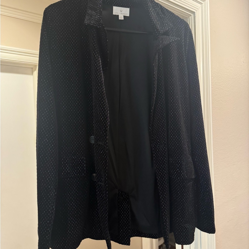 Black Textured Women's Jacket